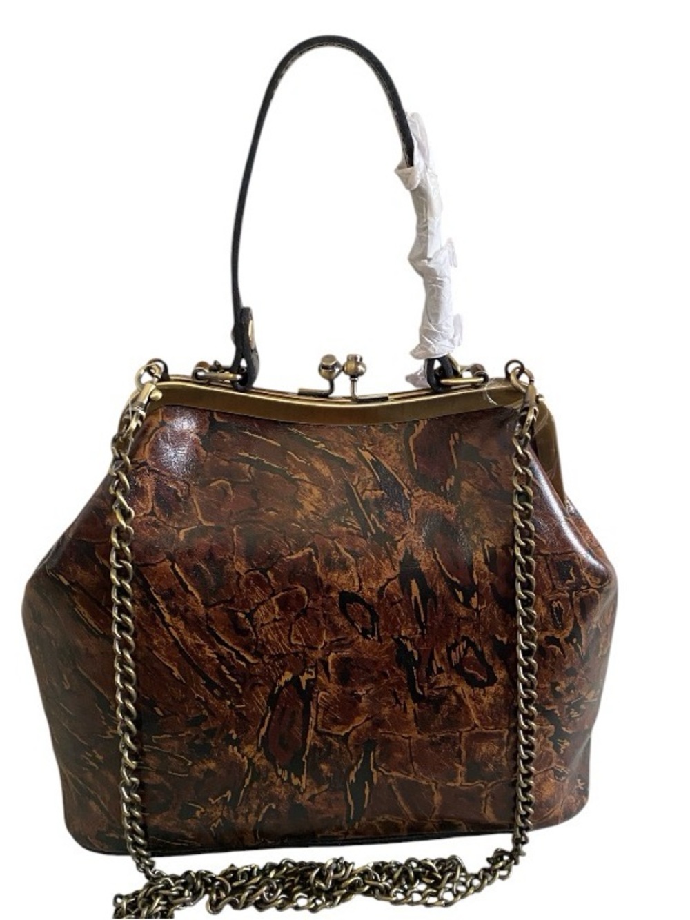 Patricia Nash Laurena frame abstract animal satchel